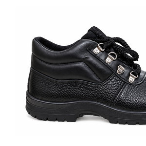 Botas de Senderismo para Hombre, Impermeables, de Cuero Genuino, Punta Redonda, Suela de Goma, para Todas las Temporadas, Color Negro - Product Image 3