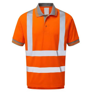 Camiseta polo reflectante de seguridad para la construcción, ropa de trabajo de alta visibilidad para trabajadores de carreteras, ropa de seguridad industrial - Product Image 1