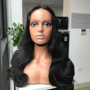 Superbe qualité 18 pouces Body Wave Soft HD Lace 5by5 Fermeture Perruque en cheveux humains réels avec extensions de cheveux vietnamiens raides en os - Product Image 1