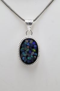 Anillo de Ópalo Doble en Plata de Ley 925 y Plata Alemana, Gema de Ópalo Doble Natural, Joyería Hecha a Mano Ajustable - Product Image 4