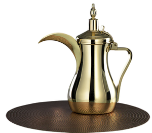 Elegante tetera árabe Dallah de metal, decoración para el hogar, adorno para la sala de estar y la mesa, cafetera Dallah para la mesa de boda. - Product Image 2
