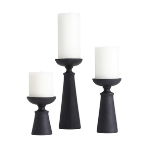 Support à bougies en gros, nouveau, pour la décoration intérieure, porte-bougie de haute qualité, finition noire, en aluminium coulé, personnalisé, fait main - Product Image 4