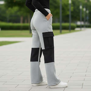 Pantalones Casuales de Pierna Ancha y Cintura Alta para Mujer, de Lona Ecológica, Secado Rápido, Transpirables, Largos - Product Image 3