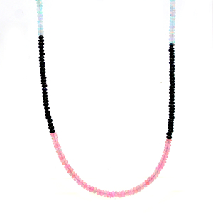 Collar de Ópalo Etíope Natural Clásico de Alta Calidad, Plata de Ley 925, Joyería de Piedras Preciosas Hecha a Mano, para Mujer, a la Moda, 15.5 Pulgadas - Product Image 1