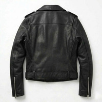 Jaket Kulit Motor Wanita Berkualitas Tinggi, Model Slim Fit, Stylish, Tahan Angin, Kerah Mandarin, Logo, Cocok untuk Aktivitas Luar Ruangan, Laris Manis