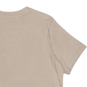 Taupe Beige Womens Jack and Jill Embroidery <b>Shirt</b> Short Sleeve Crew Neck Cotton Tee Casual Everyday Fashion Top Comfortable - Product Image 4