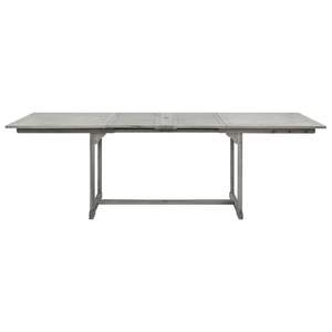 Grande table de jardin extensible en bois d'acacia massif gris, tables d'extérieur - Product Image 5