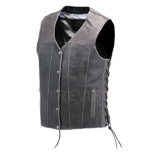 Factory Supply Top Quality Leather <b>Vest</b> Top Quality Leather <b>Vest</b> Stylish Design Leather <b>Vest</b> For Men - Product Image 2