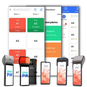 हैंडहेल्ड पॉस टर्मिनल एंड्रॉइड इन्वेंट्री प्रबंधन पॉस चेकआउट काउंटर सिस्टम सुपरमार्केट मशीन पॉस सिस्टम