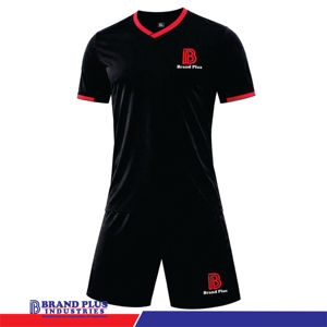 เสื้อฟุตบอลยูนิเซ็กซ์ Brand Plus ชุดฟุตบอลสำหรับผู้ใหญ่ แบบสั่งทำได้ ชุดฝึกซ้อมเปล่า พิมพ์ชื่อและหมายเลข OEM ระบายอากาศได้ดี - Product Image 1