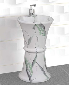 BEST QUALITY Good Price Modern Multy colour Ceramic Pedestal Sink Floor Mounted Easy to Clean for Bathroom From Linum Factory - Product Image 2