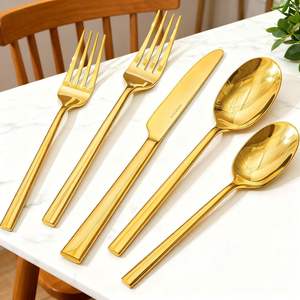 Ensemble de couverts de luxe Elite Gold pour la restauration, collection de vaisselle haut de gamme pour mariages, hôtels, banquets, export en gros, Hub Pro - Product Image 4