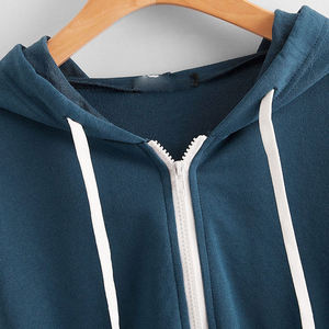 Women's Cropped Hoodie Fashion Casual Pullover Long Sleeve Hooded Sweatshirt Trendy <b>Crop</b> <b>Top</b> - Product Image 5