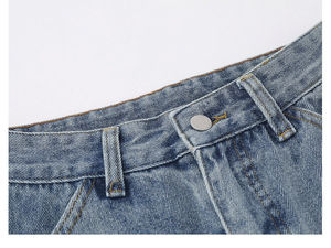 กางเกงยีนส์เดนิมวินเทจทรงหลวมสไตล์เรียบง่ายสำหรับผู้ชาย ออกแบบโดยผู้ผลิตเสื้อผ้าแนวสตรีท ทรงตรงขากว้าง - Product Image 5