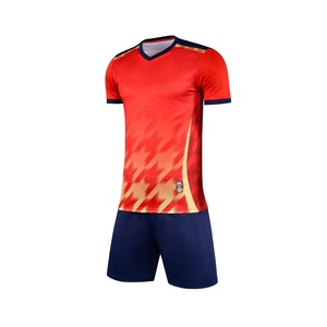 Ensemble de maillots et shorts de football personnalisés pour hommes, impression graphique, uniforme d'équipe de football, vente en gros - Product Image 3