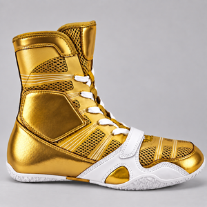 Zapatillas de Lucha Azules con Cierre de Velcro, Paneles de Malla, Diseño Transpirable para Adultos, Unisex, para Todas las Estaciones - Product Image 4
