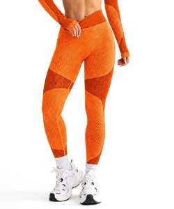 Leggings Deportivos de Cintura Alta para Mujer, Control de Abdomen, Color Azul Sólido, Pantalones Largos con Efecto Push-Up - Product Image 4