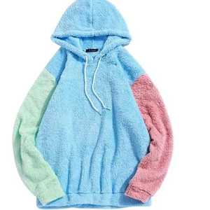 Sudadera con Capucha Negra de Invierno para Hombre al por Mayor, de Forro Polar Sherpa, Oversize, de Poliéster/Algodón, Ropa Casual, Sudaderas Personalizadas - Product Image 1