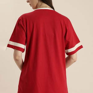เสื้อยืดครอปผู้หญิง PUFFIN SPORTS OEM พิมพ์ลายตามสั่ง คอกลม แขนสั้น ทรงหลวม สวมใส่สบาย ผ้าเจอร์ซีย์คอตตอน เหมาะสำหรับฤดูใบไม้ผลิและฤดูร้อน - Product Image 5
