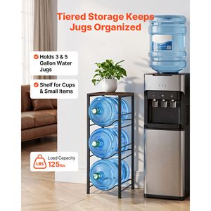 Support robuste à 4 niveaux pour 3 bouteilles d'eau, étagère de rangement pour bouteilles de 3 à 5 gallons - Product Image 2