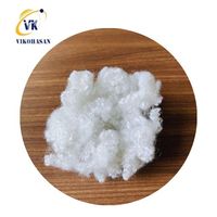 Fibre de rembourrage en polyester recyclé siliconé creux conjugué lisse de haute qualité 6D/15D*64mm