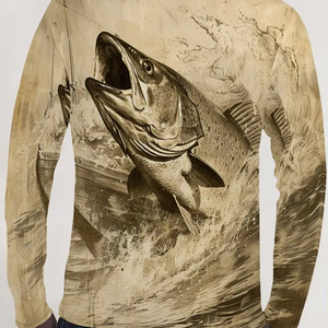 Camisas de Pesca Personalizadas de Manga Larga con Estampado por Sublimación, Protección UV UPF 50, Secado Rápido, Transpirables, para Hombre - Product Image 3