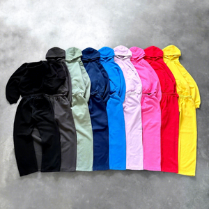 บริการ OEM ชุดวอร์มผู้ชายสไตล์วินเทจสำหรับฤดูร้อน  รับผลิตตามแบบ พร้อมสกรีนโลโก้แบรนด์  สีและขนาดตามสั่ง ไซส์พลัส ผ้าฝ้าย 100% - Product Image 5