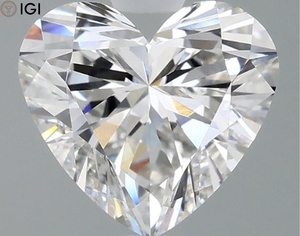 2,00 CT. CVD Lab Grown Heart Shape Diamond 7,94 MM F Color VVS2 IGI Certificado para hacer joyas - Product Image 1