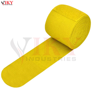 Bandages de boxe en coton élastique de qualité supérieure, avec logo personnalisé, pour MMA, kickboxing, soutien des poignets, équipement d'entraînement et de combat. - Product Image 4