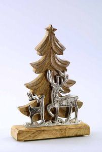 Rustic Metal <b>Christmas</b> Candle Holder With Deer And Pine <b>Trees</b> <b>Tabletop</b> Decoration Cheap Price Accent Metal Decorative Objects - Product Image 6