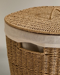 Oval seagrass <b>basket</b> <b>with</b> <b>lid</b> Handmade Storage <b>Basket</b> Wholesale eco-friendly Made Viet Nam - Product Image 6