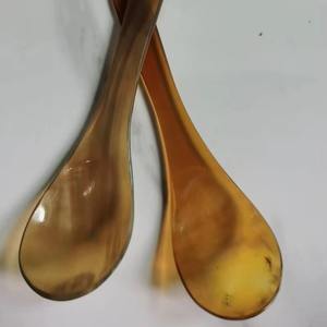 ช้อนน้ำผึ้งทำจากเขาควายธรรมชาติสุดหรู สำหรับกาแฟ ชา ภาชนะบนโต๊ะอาหาร ชุดช้อนสำหรับรับประทานอาหาร - Product Image 5