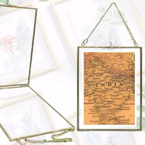 Cadre photo rectangulaire vertical en laiton moderne, support de table, cadre photo en laiton fait main de haute qualité, décoration intérieure - Product Image 2