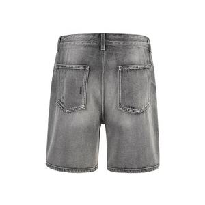 Short en jean Y2K pour homme, coupe droite mi-longue à cinq points, confortable, séchage rapide, 100% coton, jean tissé à motif solide pour homme - Product Image 2