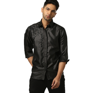 Camisa de Hombre Personalizada de Manga Larga, 100% Algodón, Corte Entallado, Cuello Extendido, Antiarrugas, Transpirable, Estilo Casual de Negocios, Venta al Por Mayor OEM - Product Image 1