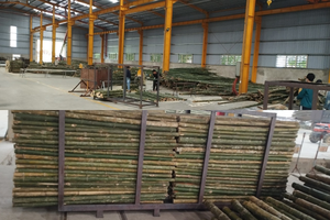 เสาไม้ไผ่ตกแต่งรั้วธรรมชาติใช้ในร่มและสวนวัสดุงานฝีมือจากดอกบัวสีฟ้าเวียดนาม - Product Image 4