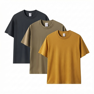 เสื้อยืดแฟชั่นผู้ชาย คอตตอนพรีเมียม คอกลม ผ้าบางเบา สตรีทแวร์ลำลอง สีพื้น เสื้อผ้าฤดูร้อน รับผลิตแบบ OEM - Product Image 1