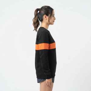 เสื้อสเวตเชิ้ตผู้หญิงสีดำส้ม คอทรงโอ ทรงปกติ ผ้าฝ้ายถัก 100% สำหรับใส่ในฤดูใบไม้ร่วง - Product Image 4