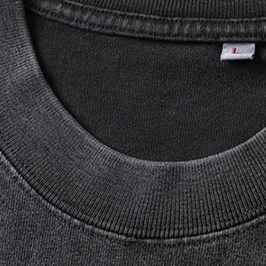 T-shirt vierge vintage pour homme, couleur rétro, en tissu épais délavé à l'acide, personnalisable avec logo - Product Image 5