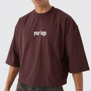 Camiseta de manga larga de alta calidad, extragrande, de color sólido, con cuello redondo, ligera, para hombre, 100% algodón, jersey, estilo crop top, tipo ringer. - Product Image 4