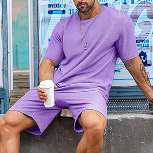 Conjunto Casual de Verano para Hombre, Fabricante de Conjuntos de 2 Piezas, Pantalones Cortos Cargo y Camiseta, Suministro al por Mayor OEM - Product Image 3