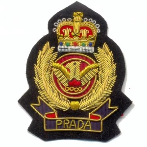 Parche bordado a mano con lentejuelas y hilo metálico para blazer, emblema heráldico, insignia bordada, parche de hilo metálico, fabricante - Product Image 1