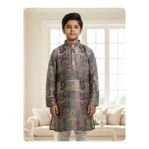 Kurta traditionnel indien de qualité export pour garçons et enfants, idéal pour les fêtes et occasions décontractées - Vente en gros - Product Image 6