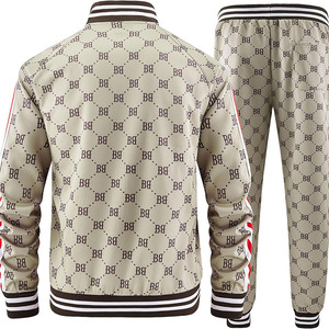 Conjunto de chándal con cremallera de diseño personalizado, 100% algodón French Terry, color personalizado, chándales extragrandes para hombre - Product Image 3