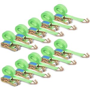 Paquete de 10 Correas de Amarre Resistentes con Ganchos E-Track de 2" x 26 Pies, Capacidad de Carga de 3307 Libras para Camiones de Carga - Product Image 1