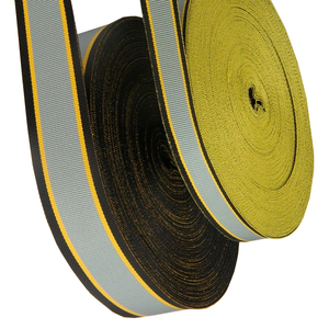 Cinta para Medallas de Primera Calidad, Cinta para Medallas de Doble Cara con Rayas, 1-1/2 Pulgadas, en Negro, Gris y Amarillo, Cintas Artesanales de Alta Tenacidad Tejidas - Product Image 5