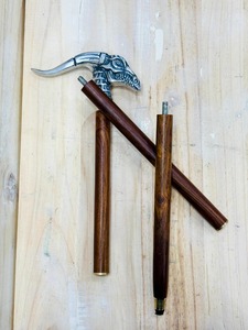 Canne de marche multifonctionnelle en bois de rose et laiton avec tête de dragon pour Halloween et Thanksgiving - Product Image 3