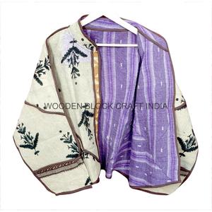 เสื้อแจ็คเก็ตคันธาผ้าฝ้ายคุณภาพดีเยี่ยม ทำมือ เป็นมิตรกับสิ่งแวดล้อม แห้งเร็ว สำหรับฤดูหนาว แฟชั่นผู้หญิง ทรงปกติ ระบายอากาศได้ดี - Product Image 4
