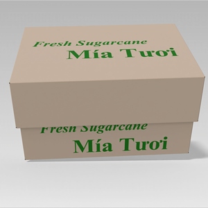 Custom Printed Eco-Friendly Corrugated Carton Box Handle for Fresh Sugarcane Agricultural Export Packaging Vietnam Supplier - Product Image 3