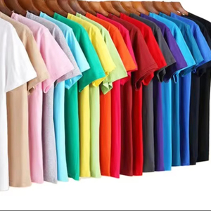Camisetas de Manga Corta para Hombre, 180G, Algodón, Color Sólido, con Logotipo Personalizado Bordado, Precio de Fábrica CN Bangladesh, OEM - Product Image 1